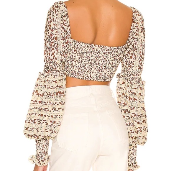 Revolve Tularosa James Top in Priya Camel Floral - Picture 2 of 8